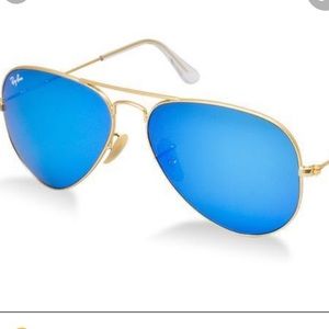 RAY BAN blue reflective aviators